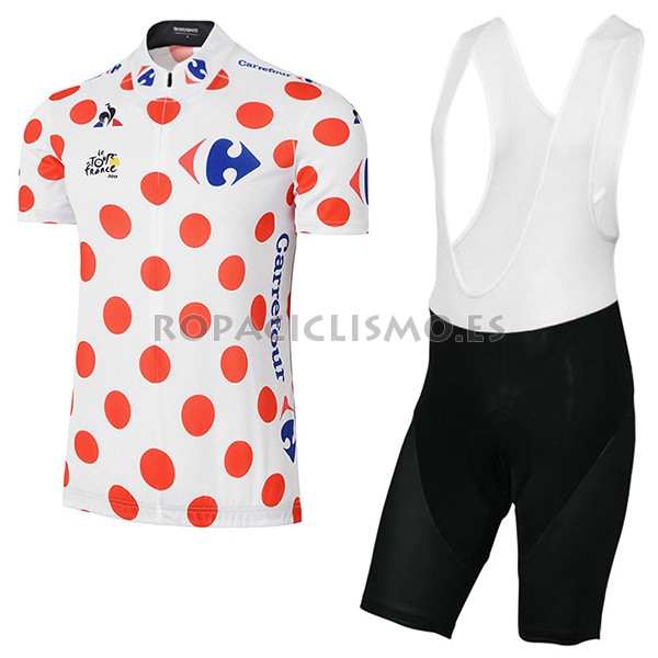 2017 Maillot Tour de France tirantes mangas cortas blanco y rojo